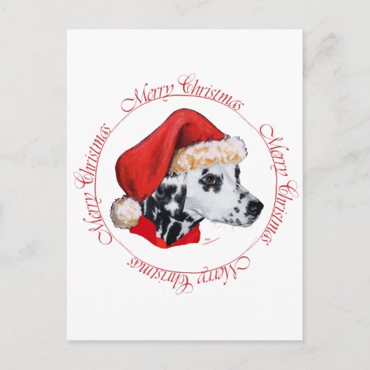 Dalmatiner Prettig Kerstfeest Feestdagenkaart (Voorkant)