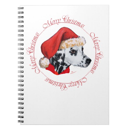 Dalmatiner Prettig Kerstfeest Notitieboek (Voorkant)