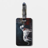 Dalmatiner Sneeuw Slede Kerst Decoratie  Bagagelabel (Achterkant verticaal)