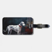 Dalmatiner Sneeuw Slede Kerst Decoratie  Bagagelabel (Achterkant horizontaal)