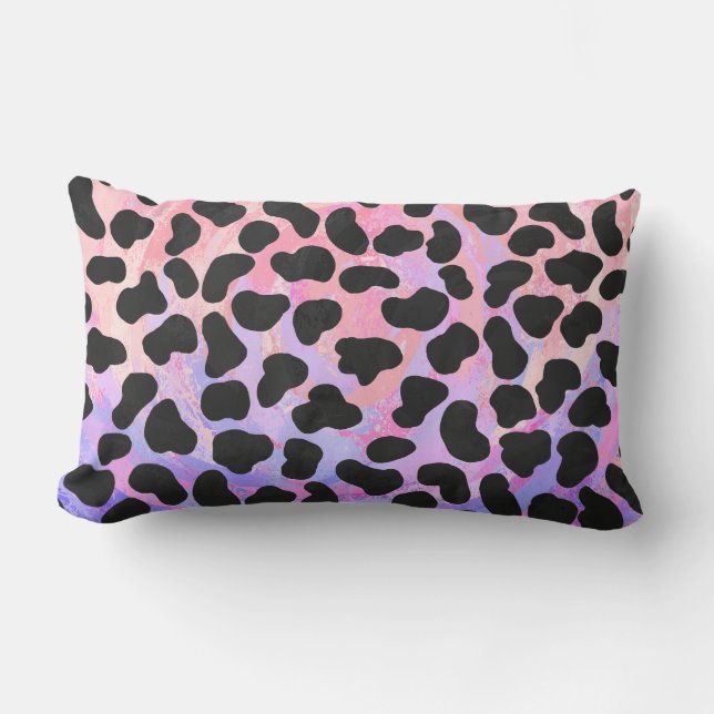 Dalmatiner zwart en roze print kussen (Voorkant)