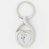Dalmatinerhond ontwerp elke kleur achtergrond sleutelhanger (Voorkant)