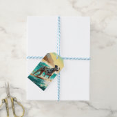 Dalmation Beach Surfing Schilderen  Cadeaulabel (Met Touw)