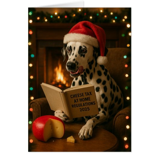 Dalmation 'Cheese Tax' Christmas card (Voorkant)