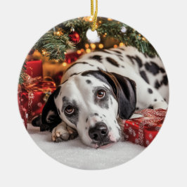 Dalmation Christmas Keramisch Ornament
