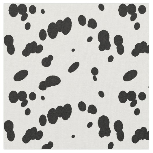 Dalmation Dog Black and White Spot Pattern Stof (Close Up)