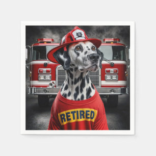 Dalmation draagt een gepensioneerd Shirt Servet