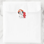 Dalmation Fire Dog Ronde Sticker (Tas)
