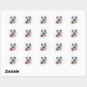 Dalmation Floral Ronde Sticker (Vel)