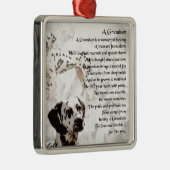 Dalmation - Grandson Poem Metalen Ornament (Rechts)
