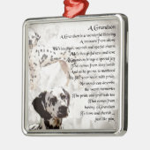 Dalmation - Grandson Poem Metalen Ornament (Links)