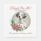 Dalmation Hond bruiloft servetten met honden Foto (Voorkant)