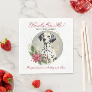 Dalmation Honden Trouw Servetten met Foto