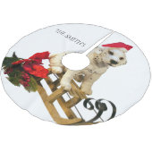 Dalmation kerstboomrok, aangepaste familienaam kerstboom rok (Gekanteld)