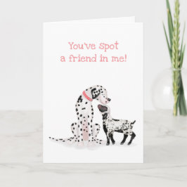 Dalmation & lamb 'Je hebt een vriend in me gezien' Kaart