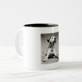 Dalmation Puppy Tweekleurige Koffiemok (Voorkant links)