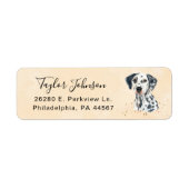 Dalmation retouradreslabel etiket (Voorkant)