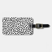 Dalmation-Stippen in zwart-wit Bagagelabel (Voorkant horizontaal)