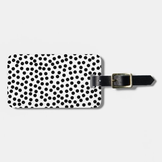 Dalmation-Stippen in zwart-wit Bagagelabel (Voorkant horizontaal)
