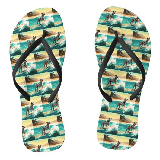 Dalmation strand surfschildering  teenslippers (Voetbed)