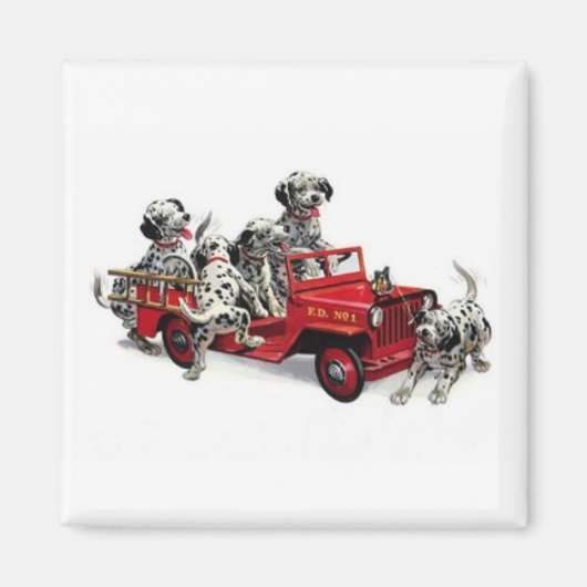 Dalmations Firefighters Magneet (Voorkant)
