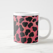 Dalmations Monogram Zwart en Rood Grote Koffiekop (Rechts)