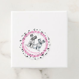 Dalmationsprint Geburtsdag | Zwart en wit feest Bedankjes Labels