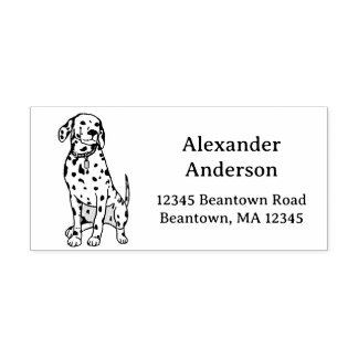 Dalmatisch adres personaliseren rubberstempel