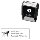 Dalmatisch Baby shower hondensilhouet Zelfinktende Stempel (In situ)