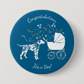 Dalmatisch Baby shower Ronde Button 7,6 Cm (Voorkant)