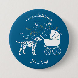 Dalmatisch Baby shower Ronde Button 7,6 Cm