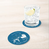 Dalmatisch Baby shower Ronde Kartonnen Onderzetter (Insitu)