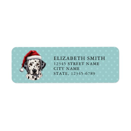 Dalmatisch etiket met retouradres (Voorkant)