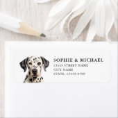 Dalmatisch etiket met retouradres (Insitu)