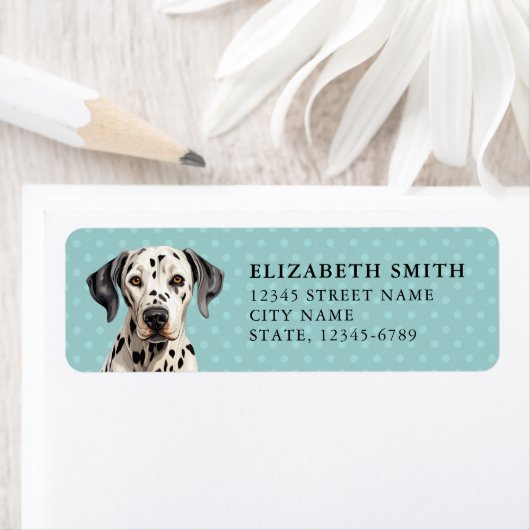 Dalmatisch etiket met retouradres (Insitu)