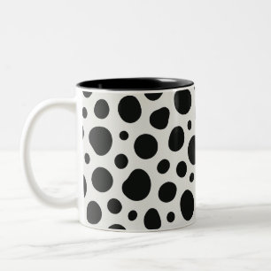 Dalmatisch geïnspireerd ontwerp tweekleurige koffiemok