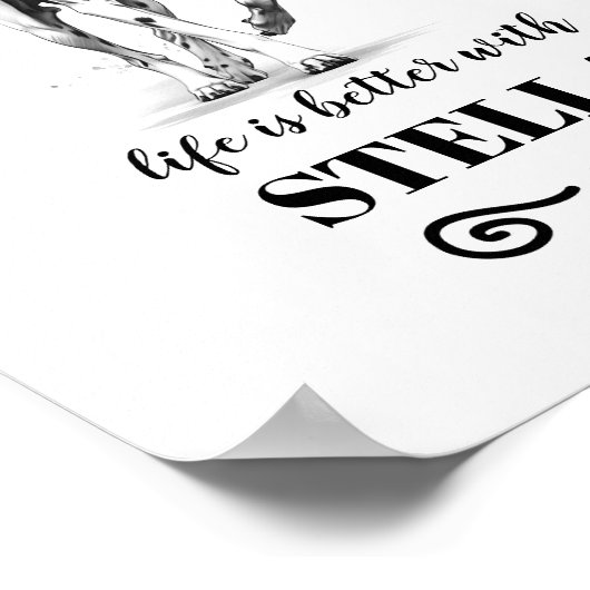 Dalmatisch hondenleven is beter met aangepaste hon poster (Hoek)