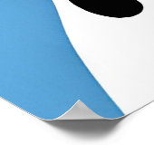 Dalmatisch hondenportret met blauwe kraag poster (Hoek)