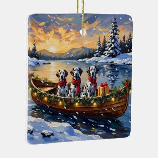 Dalmatisch Kerstbootfeest Keramisch Ornament (Rechts)