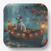 Dalmatisch Kerstfeest Reis Papieren Bordje (Voorkant)