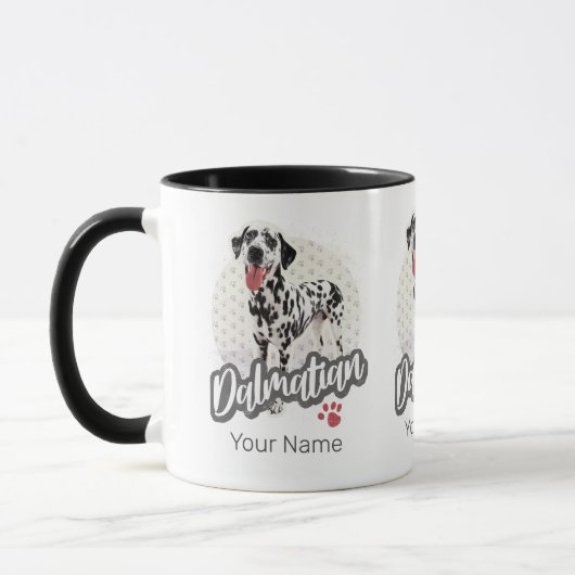 Dalmatisch met Paw  Hondenliefhebbers ontwerp Mok (Links)