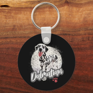 Dalmatisch met Paw Hondenliefhebbers ontwerp Sleutelhanger