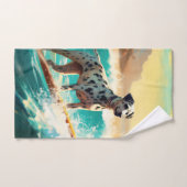 Dalmatisch strand surfen schilderij bad handdoek (Handdoek)