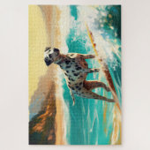 Dalmatisch strand surfen schilderij legpuzzel (Verticaal)