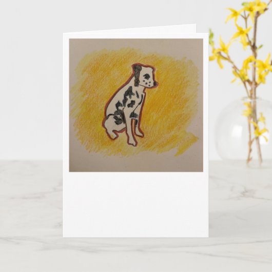 Dalmatisch Wenskaart Kaart (Gele Bloem)