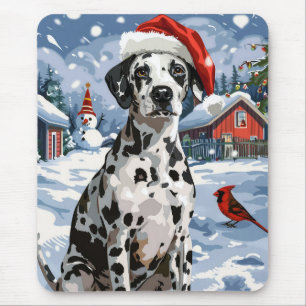 Dalmatisch Winter Wonderland Kerstvreugde Muismat
