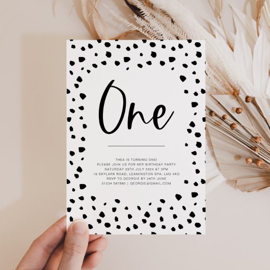 Dalmatische 1e verjaardag Uitnodiging