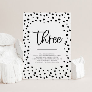 Dalmatische 3de verjaardag Uitnodiging