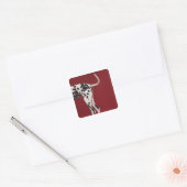 Dalmatische achterkant vierkante sticker (Envelop)