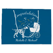 Dalmatische Baby shower puppy Groot Cadeauzakje (Achterkant)